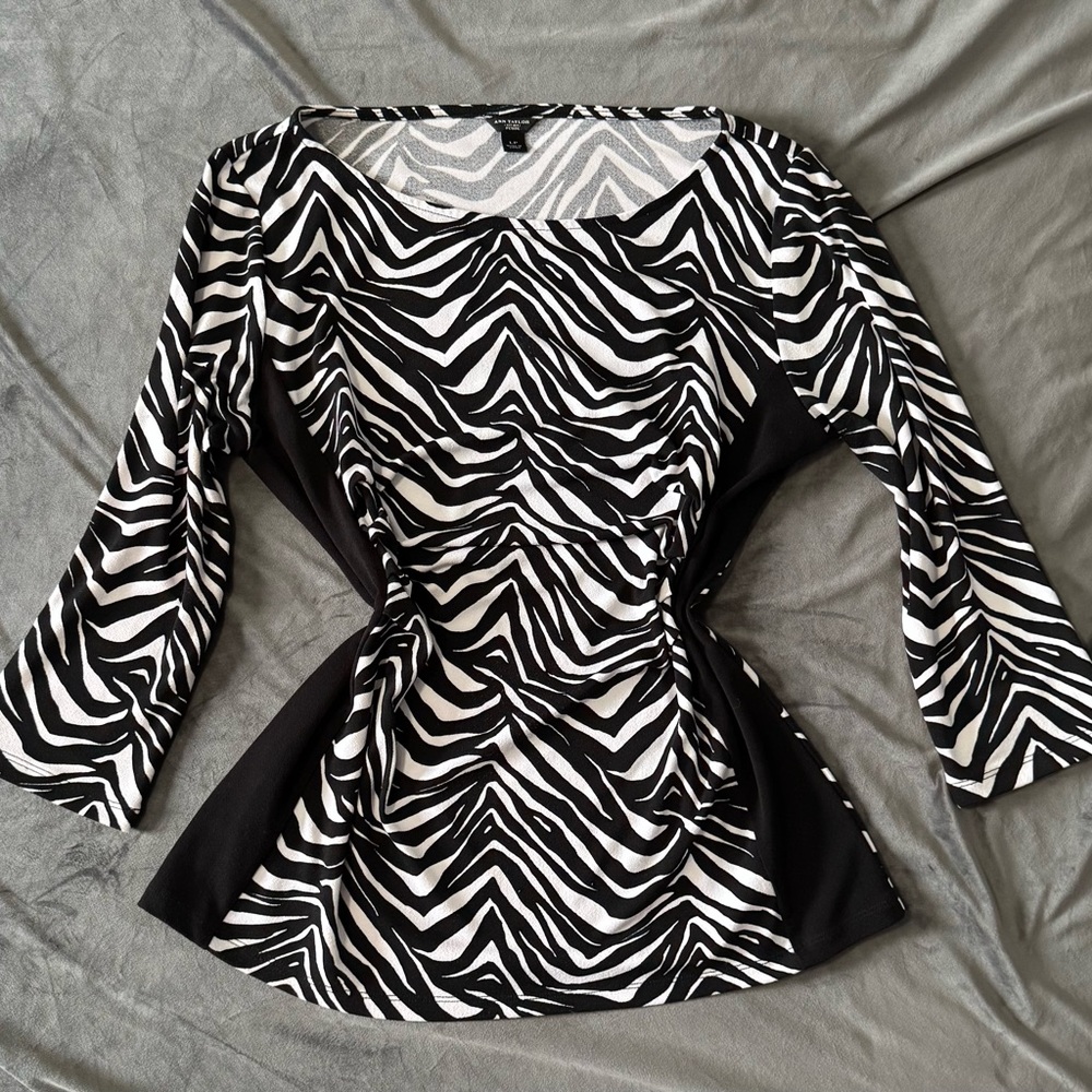 Ann Taylor Zebra Print Women's Top